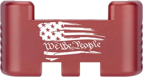 Miniatura 50 de NDZ Performance Placa trasera de aluminio con asistencia deslizante para Glock 1-5 Glock 17 19 19 19 x 22 23 24 26 27 31 32 33 34 35 45 47 49, Rojo