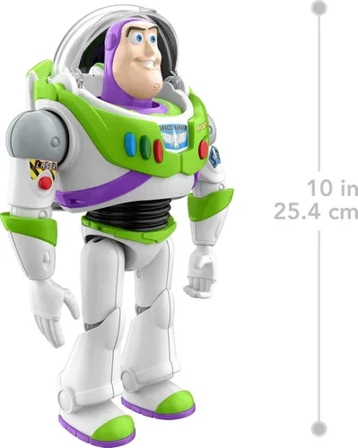 Miniatura 5 de Mattel Disney Pixar Toy Story Figura de acción parlante de Buzz Lightyear con movimiento, juguete coleccionable de 10 pulgadas con más de 30 sonidos