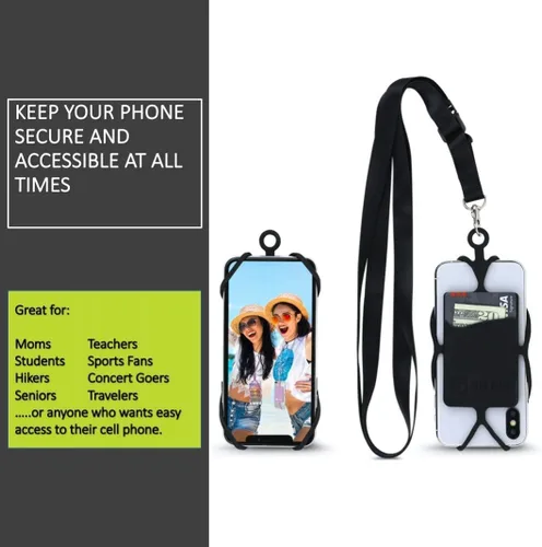 Miniatura 3 de Gear Beast - Correa universal cruzada con bolsillo para teléfono celular compatible con iPhone, Galaxy y la mayoría de los teléfonos inteligentes