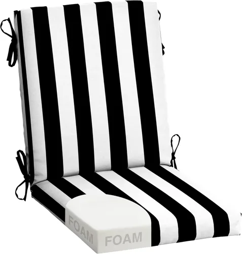 Arden Foam - Cojines de espuma para sillas de patio y comedor, 20 x 44 pulgadas, espuma de alta densidad de alta densidad, nunca se aplana,