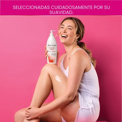 Miniatura 7 de Jergens Loción para piel seca de aroma original, hidratante corporal para manos y cuerpo, esencia de almendra de cereza, probado por dermatólogos