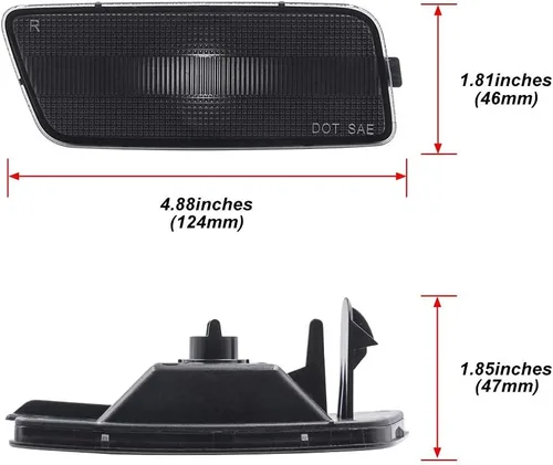 Miniatura 7 de Parachoques delantero blanco llevó luces de marcador lateral para golf MK6 GTI lente ahumada luces laterales reemplazar OEM Sidemarker Lámparas