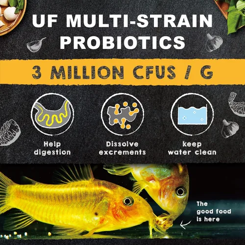 Miniatura 8 de Ultra Fresh Paquete de alimentos para pescado para alimentador de fondo, Pleco, Corydoras, bagre, verduras y pastel de camarones tropicales