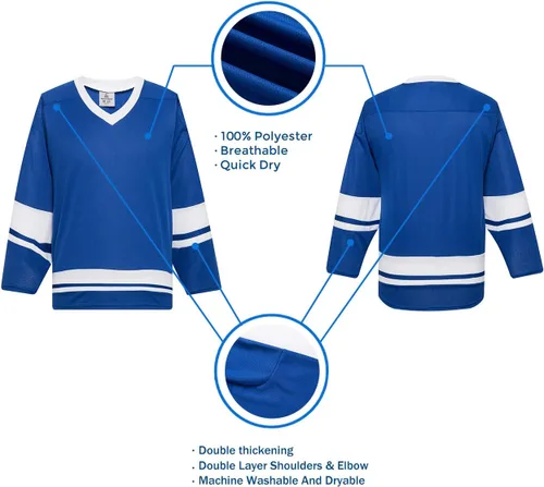 Miniatura 8 de EALER H400 Series Blank Ice Hockey Practice Jersey League Jersey Team Jersey