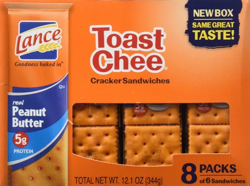 Miniatura 30 de Lance Galletas tipo sándwich, hechas con galletas integrales, mantequilla de maní, 10 paquetes individuales
