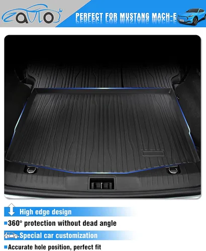 Miniatura 3 de Alfombrilla para maletero para accesorios Ford Mustang Mach-E 2021 2022 2023 2024 2025 Alfombrilla de carga para todo clima para maletero trasero