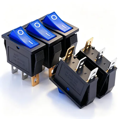 Miniatura 19 de Twidec Interruptor basculante de 3 pines 3 posiciones ON/OFF/ON AC 6A/125V 10A/250V SPDT Coche Barco Negro Interruptor basculante palanca KCD1-5-103