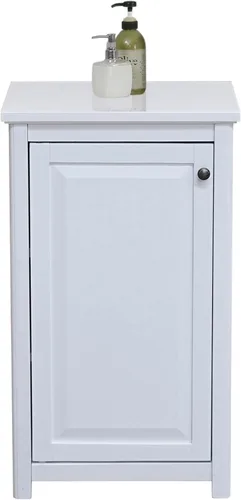 Miniatura 12 de Alaterre Furniture Dorset - Estantería de baño de 13 pulgadas de profundidad con estantes ajustables, armario de baño blanco para toallas, artículos