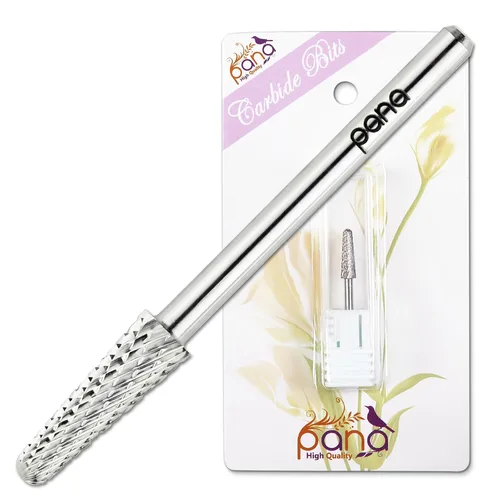 Miniatura 18 de PANA Broca de carburo en forma de cono profesional de 3/32 pulgadas, tamaño de vástago de 3/32 pulgadas, broca de uñas para manicura y pedicura, DLC
