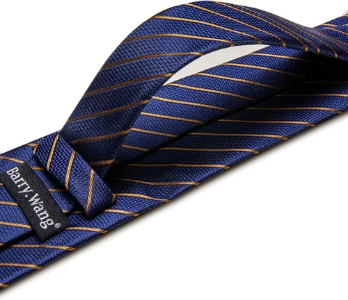 Miniatura 91 de Barry.Wang Juego de corbatas para hombre, corbata de seda a rayas, tejido a cuadros, gemelos formales, negocios, boda