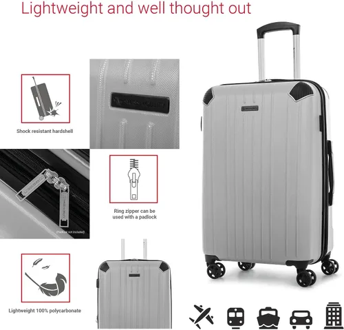 Miniatura 2 de Swiss Mobility PVG Collection - Juego de equipaje rígido de 3 piezas, maletas expandibles con ruedas giratorias de 360 grados, mango retráctil