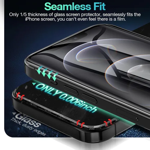 Miniatura 3 de Paquete de 3 protectores de pantalla flexibles para iPhone 12 Pro Max, película de hidrogel de TPU suave irrompible para iPhone 12 Pro Max