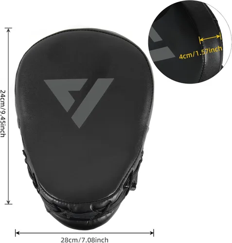 Miniatura 3 de Valleycomfy - Manoplas de boxeo para puñetazos, almohadillas de boxeo para guantes para hombres, ideal para entrenamiento de boxeo, kickboxing, Negro