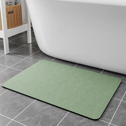Miniatura 28 de Alfombras de baño de 32 x 17 pulgadas, tapetes de baño de tierra de diatomeas de secado rápido, absorbentes, tapetes de baño de goma antideslizante