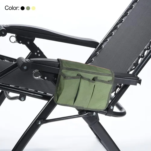 Miniatura 7 de PATIKIL Organizador de reposabrazos para silla, paquete de 2 sillas plegables para exteriores, reposabrazos, revistas laterales, bolsa
