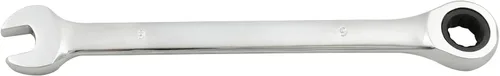 Miniatura 2 de Jiozermi Llave combinada de trinquete de 0.354 in, llave de trinquete métrica de 72 dientes SAE 12 puntos de trinquete de caja terminada herramientas