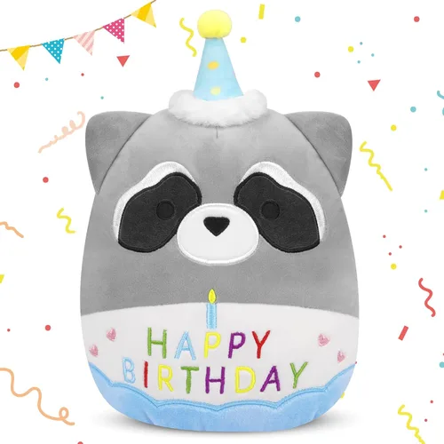 Miniatura 9 de Peluche de oso de peluche de cumpleaños de 8 pulgadas, juguetes de peluche de oso de peluche de cumpleaños suave, decoración de fiesta para niños
