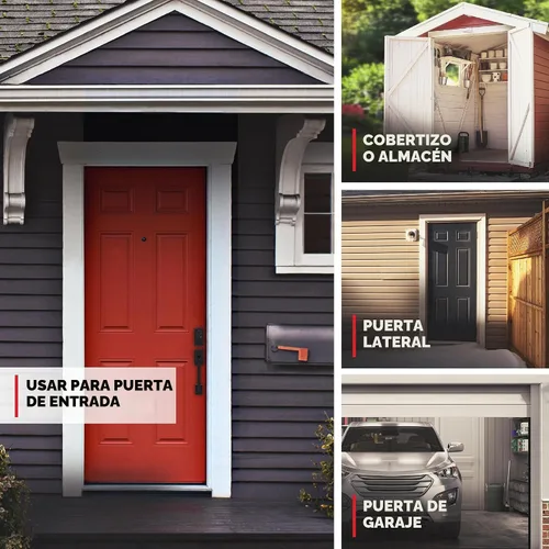 Miniatura 2 de Kwikset SmartCode 270 - Cerradura de puerta con teclado táctil electrónico sin llave con auto-bloqueo, códigos de usuario personalizados, seguridad