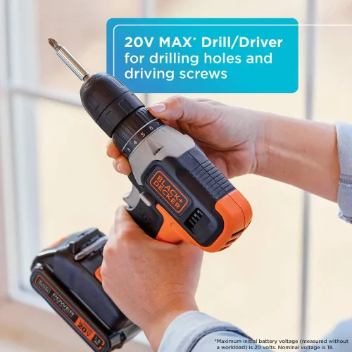 Miniatura 5 de beyond by BLACK+DECKER Kit de herramientas para el hogar con taladro/destornillador de 20 V máximo, 83 piezas (BDPK70284C1AEV)