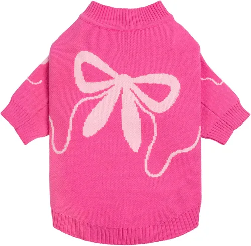 Miniatura 9 de Fitwarm Suéter de plátano para perro, ropa térmica de invierno para perros pequeños, niños y niñas, atuendo para mascotas, marrón, amarillo, XS