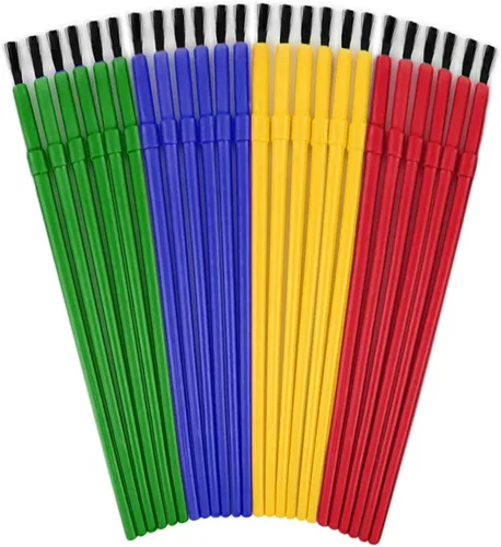 Pinceles de pintura para niños, pinceles para niños pequeños, pinceles de pintura a granel para acuarela, preescolar, suministros de arte para