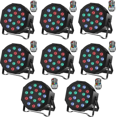 Miniatura 12 de U`King Luces LED Par de luces inalámbricas alimentadas por batería para eventos 18W RGB luz de iluminación de escenario recargable 20 horas por