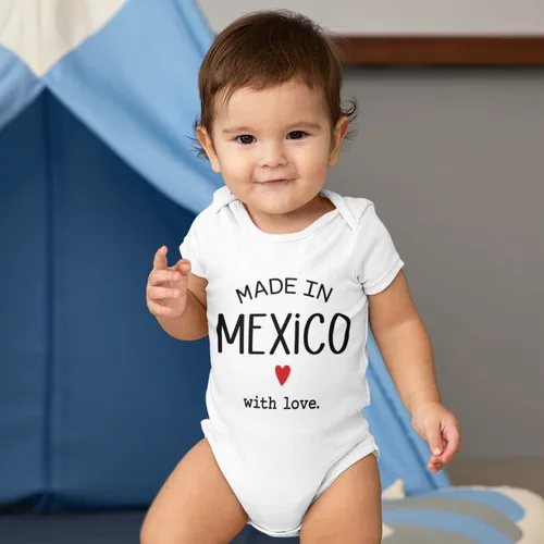Miniatura 3 de Made In Mexico Baby Bodysuit, Funny Made In Mexico Outfit, Anuncio De Embarazo, Size 0-3 Months