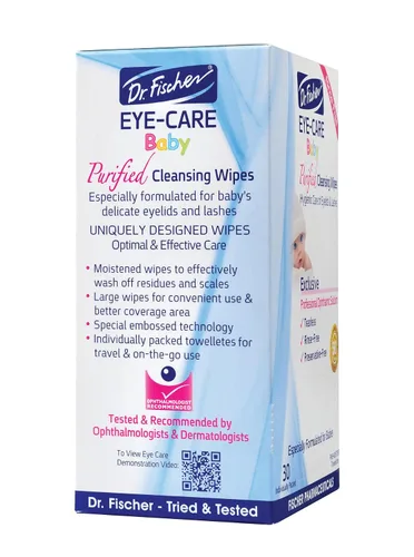 Miniatura 2 de Dr. Fischer Toallitas para ojos de bebé para recién nacidos y niños pequeños, toallitas limpiadoras estériles para conductos lagrimales obstruidos