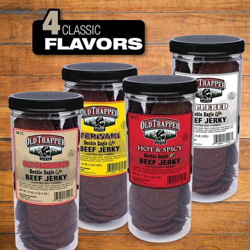 Miniatura 4 de Old Trapper Double Eagle Jerky, carne seca de ternera, estilo antiguo, 80