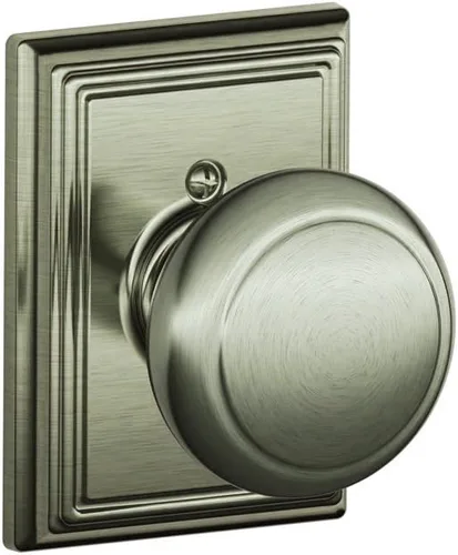 Miniatura 20 de Schlage F10 AND 716 ADD - Pomo Andover con moldura Addison, cerradura de paso para pasillos y armarios, bronce envejecido