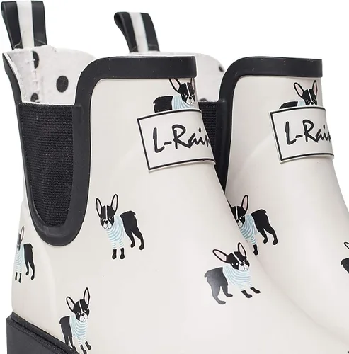 Miniatura 5 de L-Rain LR - Botas de lluvia cortas para mujer impermeables antideslizantes botines Chelsea