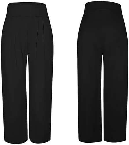 Miniatura 3 de LROSEY Women Casual Stretchy Wide Leg Palazzo Pants with Pockets Flowy Dress Pants High Waisted Trousers