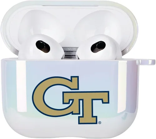Miniatura 5 de OTM Essentials Funda para auriculares con licencia oficial del Instituto de Tecnología de Georgia, compatible con Apple AirPods Pro, carga Negro
