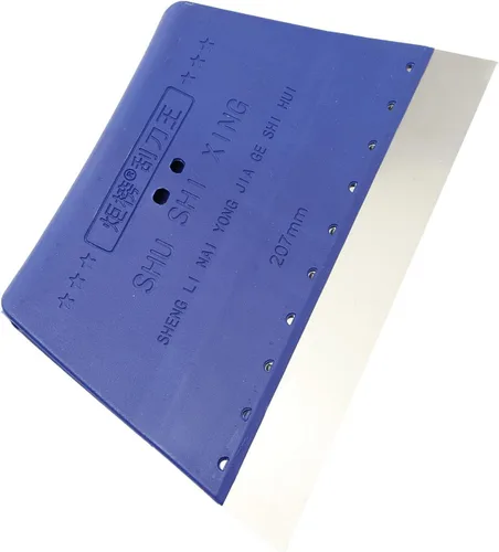 Rascador de pasta de soldadura de acero inoxidable 8.071 in Junta de raspado plana para moler y pulido, azul