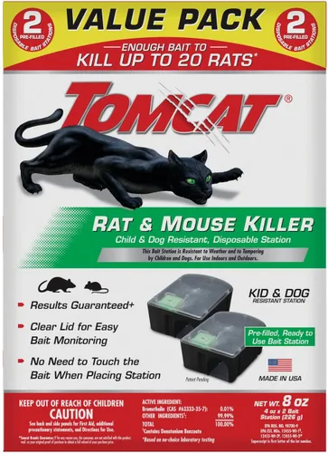 Miniatura 13 de Tomcat Rat & Mouse Killer - Estación desechable resistente para niños y perros, 1 estación de cebo prellenada lista para usar