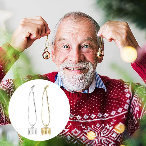 Miniatura 7 de WEBEEDY 400 piezas de adornos de Navidad, tapas de adorno doradas y plateadas, reemplazo con cuerdas de colgador, juego de cordón para decoración