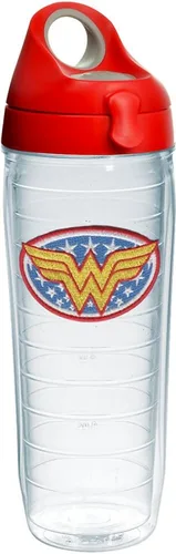 Miniatura 16 de Tervis DC Comics - Vaso aislado de doble pared con emblema de la Mujer Maravilla fabricado en Estados Unidos, mantiene las bebidas frías y azul