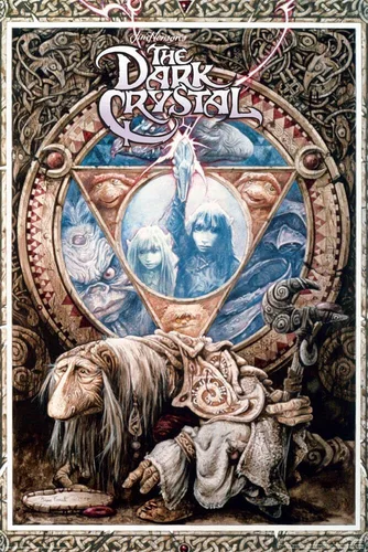 Póster de una hoja de Jim Henson y Frank Oz de The Dark Crystal Fantasy Adventure Movie de 24 x 36 pulgadas