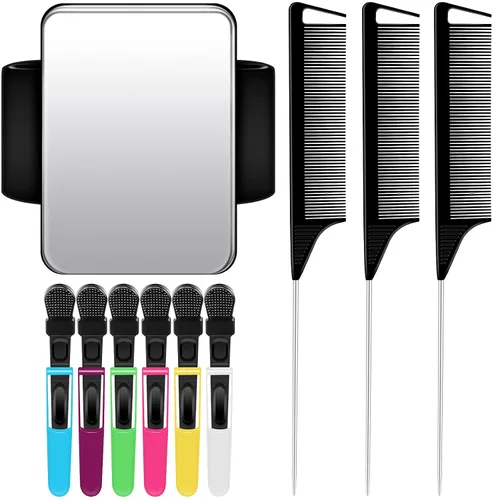 Geiserailie Juego de 10 herramientas de peinado de cabello, gel magnético y pulsera de silicona para estilistas y trenzadores, correa de muñeca, 3