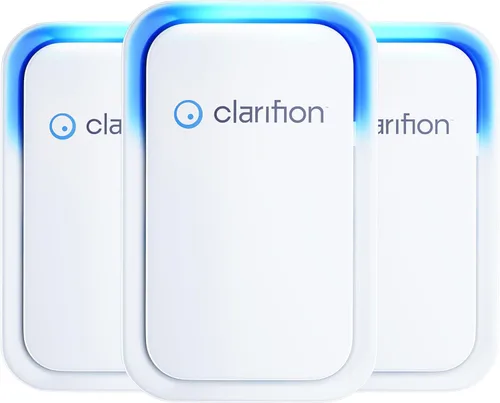 Clarifion - Ionizadores de aire para el hogar (paquete de 3), sistema de filtración de iones negativos, ambientador de aire silencioso para