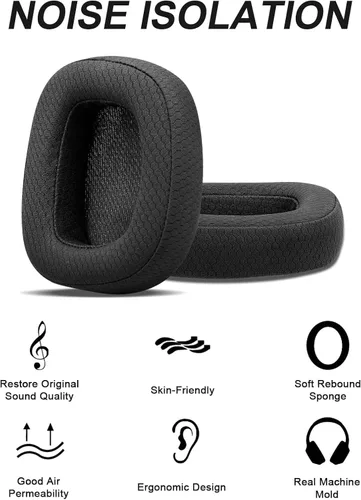 Miniatura 5 de Almohadillas de repuesto para Logitech G533 G633 G935, GVOEARS Almohadillas de gel refrescante para Logitech G231 G433 G533 G633 G635 G933 G935 G935