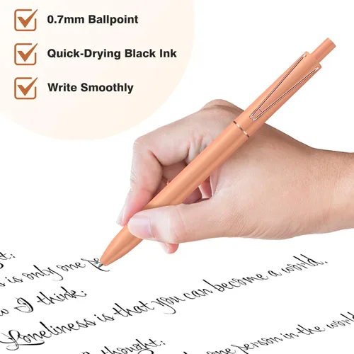 Miniatura 3 de SUIN Bolígrafos de gel – Tinta negra de secado rápido de 0.028 in, bolígrafos de gel retráctiles, punta fina media para una escritura suave, bonitos