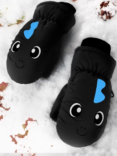 Miniatura 7 de Guantes de esquí de invierno guantes impermeables con forro de algodón cálido para niños