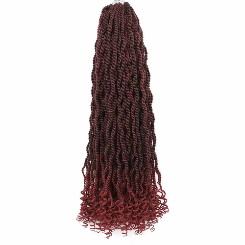 Miniatura 58 de Cabello rubio de ganchillo para mujeres negras, trenzas senegalesas onduladas de ganchillo de 12 pulgadas, trenzas kinky de ganchillo cortas 27613