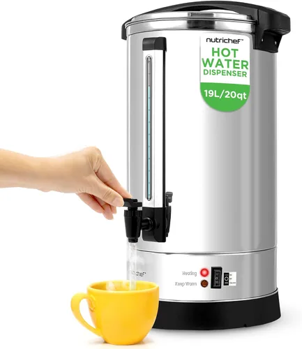 Miniatura 9 de NutriChef Hervidor Eléctrico de Agua y Calentador - Dispensador Eléctrico de Agua Caliente de Acero Inoxidable de 3L/3.17 Qt con Base Giratoria
