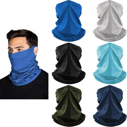 Miniatura 10 de HONGTEYA Paquete de 6 Mascarillas Faciales con Polaina para el Cuello: Cubierta Facial Transpirable Resistente al Viento Pasamontañas con Trabillas