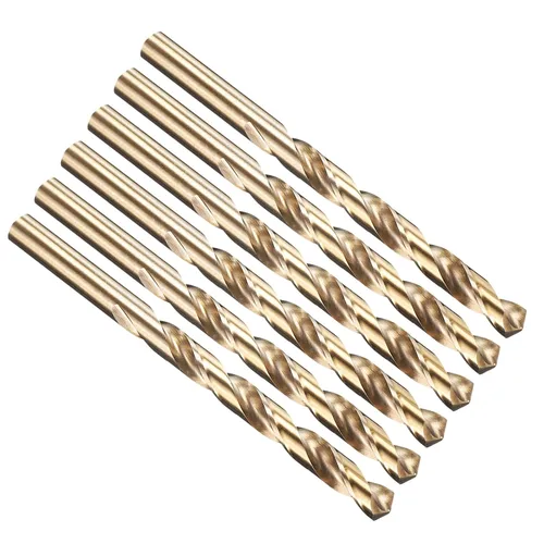 Miniatura 22 de PATIKIL Broca Jobber de 0.039 in, vástago recto M35 cobalto 5% acero de alta velocidad 135° acabado dorado para metal duro de acero inoxidable - 2