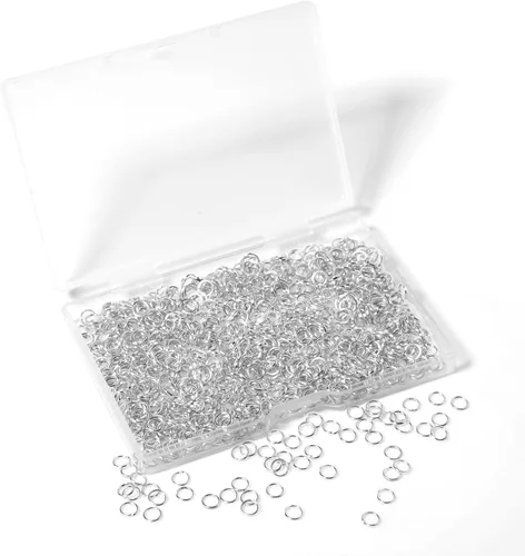 Miniatura 13 de 1600 piezas de anillos abiertos de plata para hacer joyas, juego de anillos de plata bañada en plata para joyería