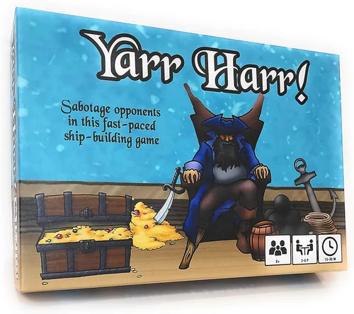 YARR HARR! by Skill Board Games - Juego de cartas de estrategia ligera, barco pirata para niños y adultos, ideal para noche de juego familiar, 2-6