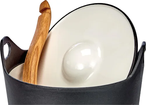 Miniatura 3 de Iittala Sarpaneva - Olla de hierro fundido con esmaltado negro, de 101 onzas líquidas (3 litros)